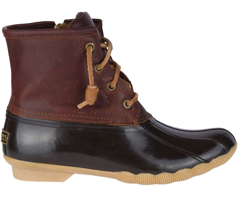 Sperry Saltwater Duck Boots - Women's Duck Boots - Brown/Dark Brown [ED7356108] Sperry Top Sider Ire
